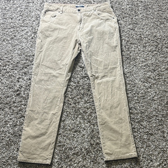 johnnie-O HARKERS Men's Khaki Corduroy Pants in size 35x32